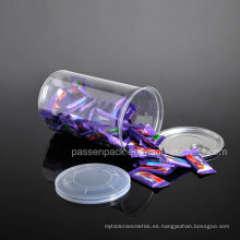 Mascota de plástico de anillos de Pull Candy puede con tapa de plástico (PPC-CSRN-036)